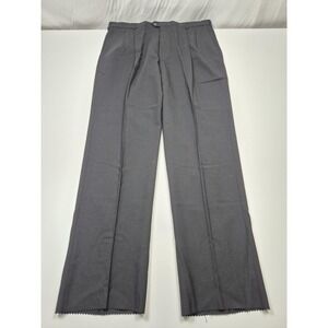VTG John Alexander Dress Pants Mens 42x36 Gray Wool Pleated Straight Unhemmed